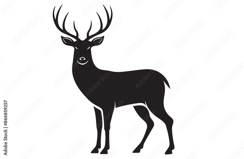 Obraz premium Deer vector and illustration, Deer in flat style image vector image
