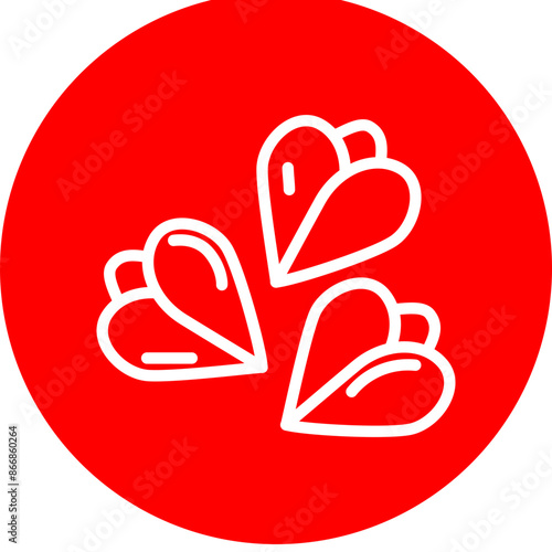 Buckwheat Line White Circle Red