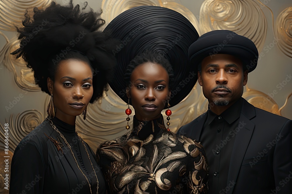 Obraz premium Textile design pattern in the style