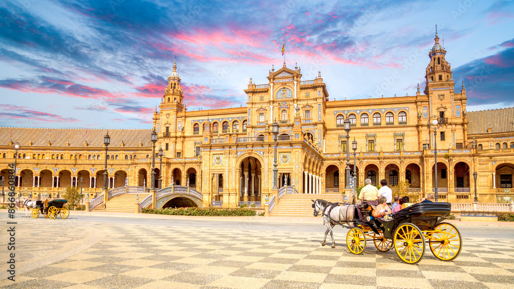 Naklejka premium Plaza de Espana, Sevilla, Spanien