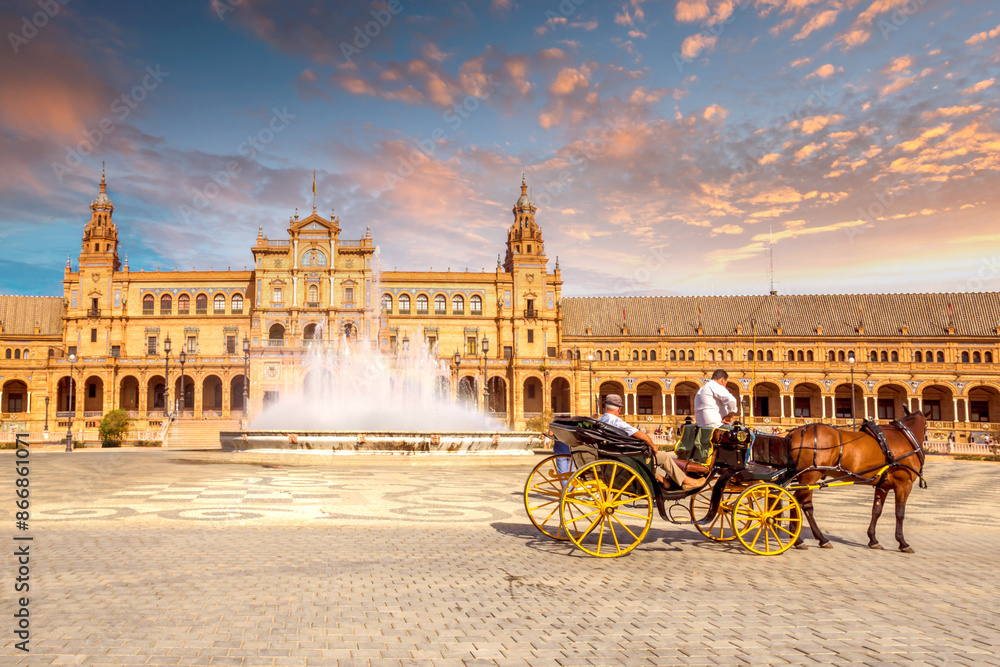 Naklejka premium Plaza de Espana, Sevilla, Spanien