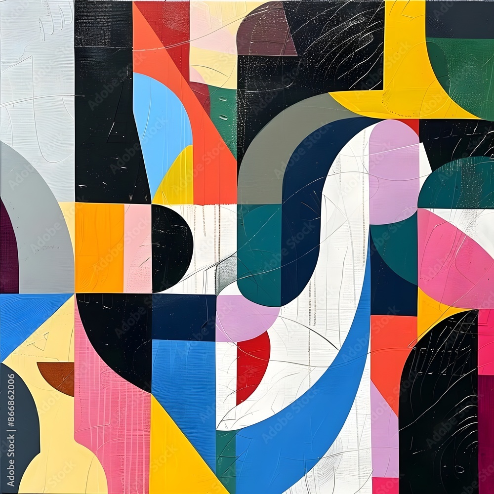 Fototapeta premium Vibrant Geometric Abstraction