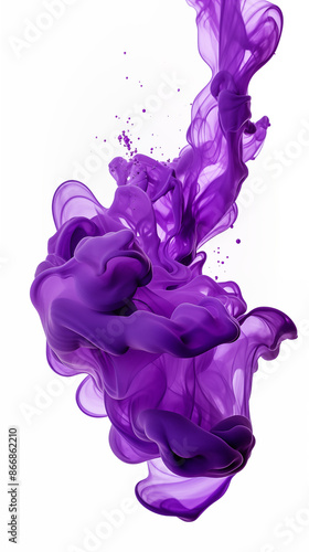 Purple Paint Fluid Dripping on White Background, Abstract Image, Texture, Pattern Background, Wallpaper, Background, Cell Phone Cover and Screen, Smartphone, Computer, Laptop, 9:16 and 16:9 Format - P © LeoArtes