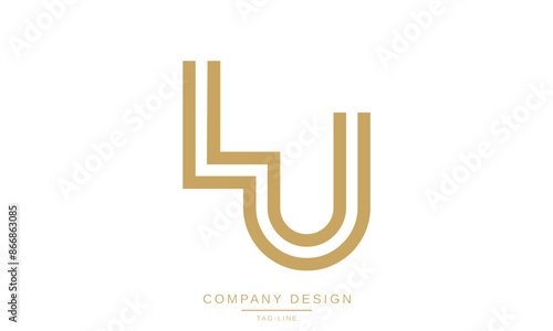 LU, UL Abstract Letters Logo Monogram Design Font Icon Vector Initials