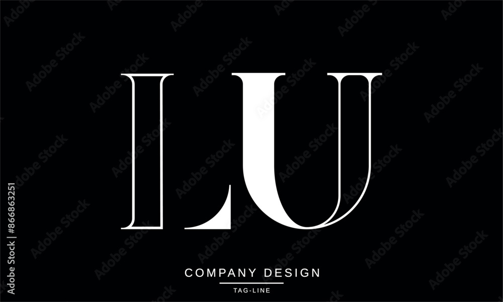 LU, UL Abstract Letters Logo Monogram Design Font Icon Vector Initials LU, UL Abstract Letters Logo Monogram Design Font Icon Vector Initials