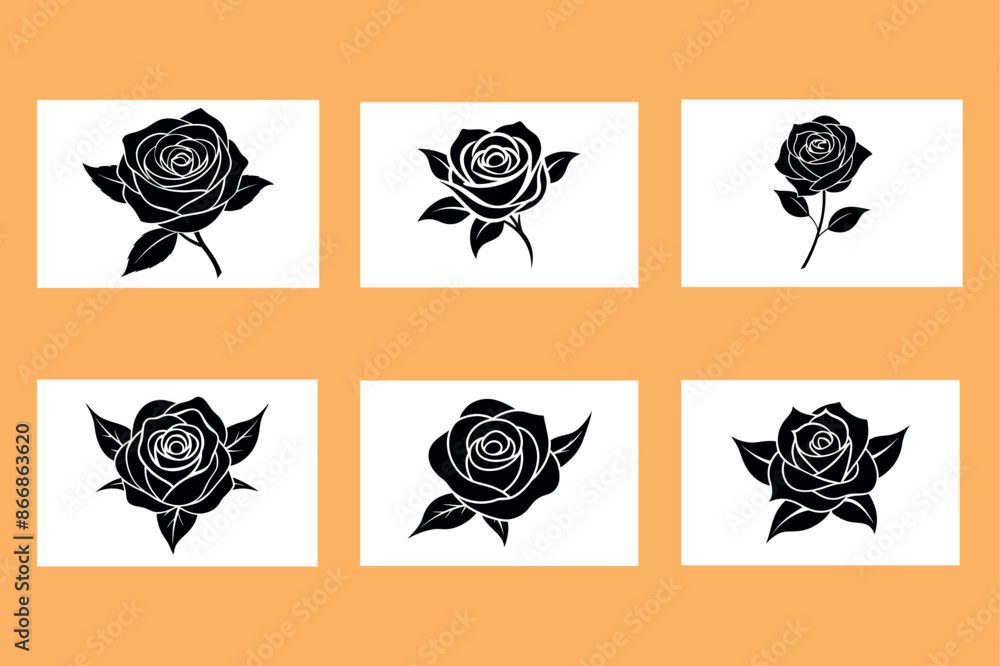 Fototapeta premium set of roses