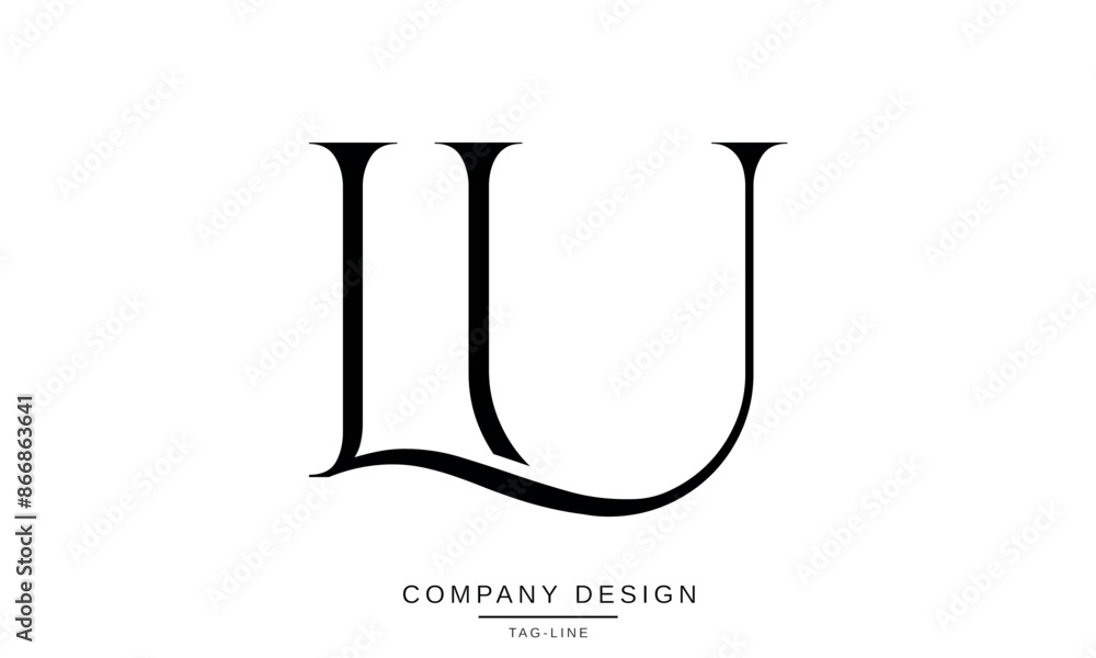 LU, UL Abstract Letters Logo Monogram Design Font Icon Vector Initials LU, UL Abstract Letters Logo Monogram Design Font Icon Vector Initials