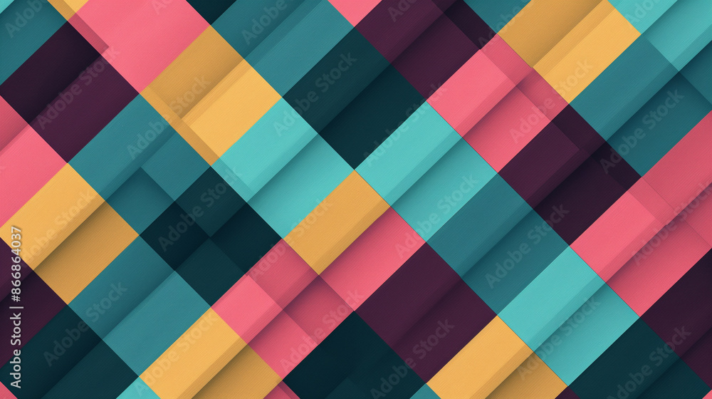 A colorful pattern of squares and rectangles A colorful pattern of squares and rectangles