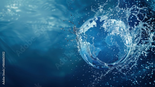 World water day graphic design background with copy space