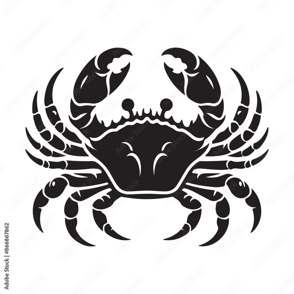 Crab vector silhouette Crab vector silhouette