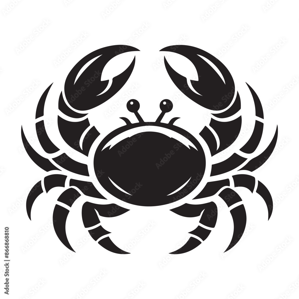 Crab vector silhouette Crab vector silhouette