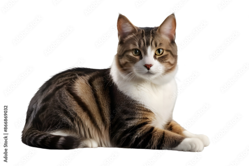 Obraz premium Cat isolated on transparent background
