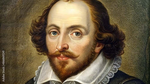 Illustration of William Shakespeare photo