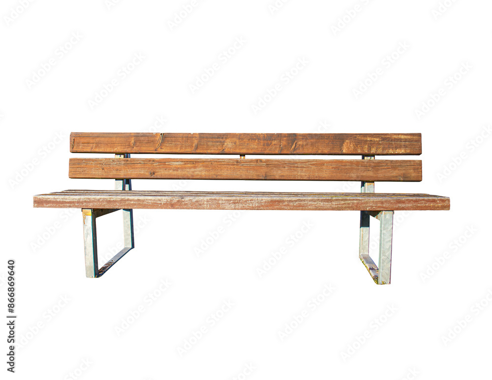 Wooden bench on a white background Wooden bench on a white background