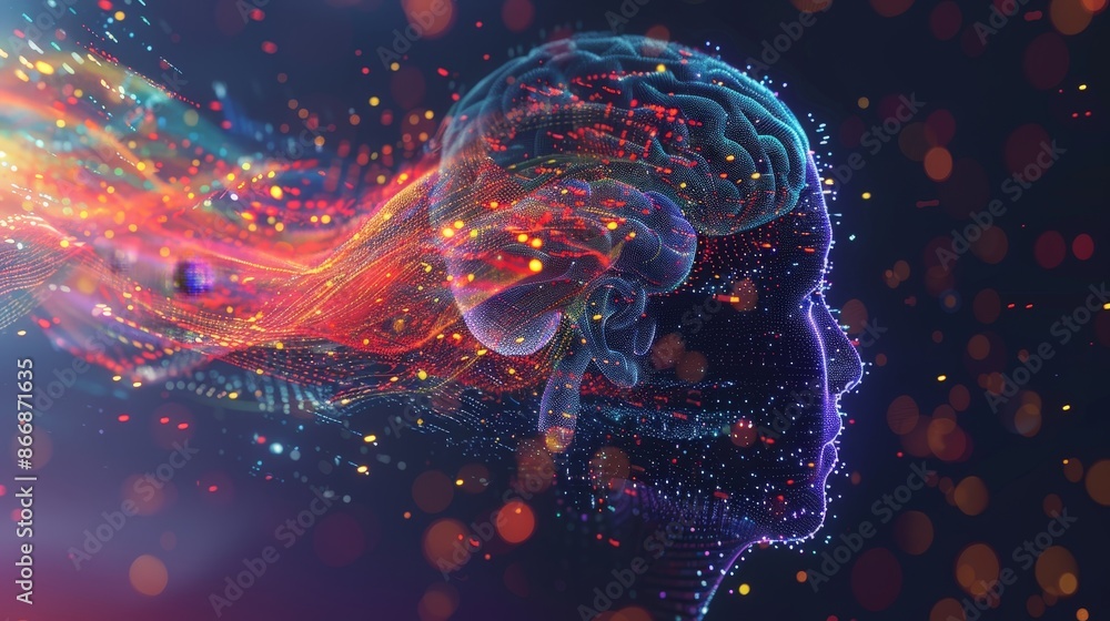 Digital Thoughts Exploding in Colorful Streams Digital Thoughts Exploding in Colorful Streams