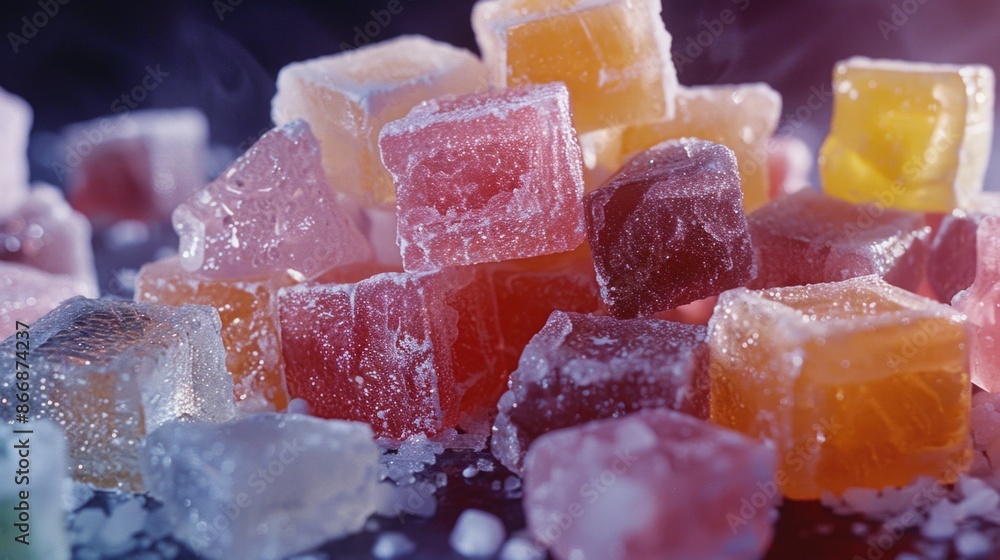 Sugar Cubes on Table