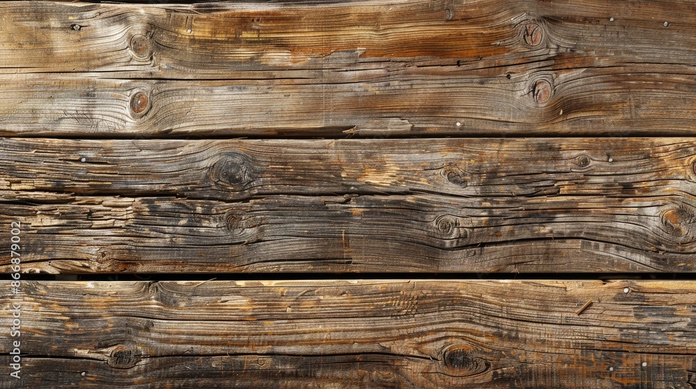 Aged wooden board texture in horizontal close up view Aged wooden board texture in horizontal close up view