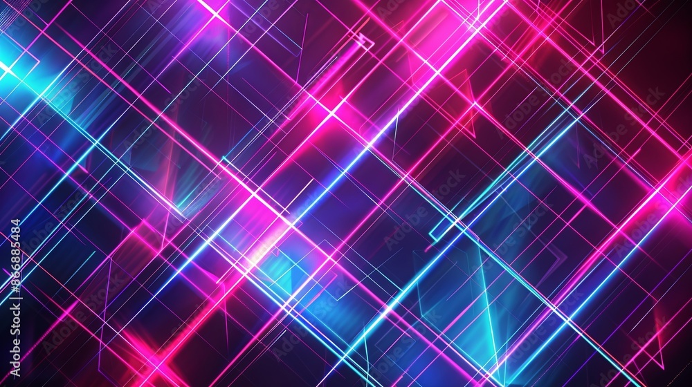 Abstract background with glowing neon lines, futuristic technology concept. Design for wallpaper, banner, poster. Abstract background with glowing neon lines, futuristic technology concept. Design for wallpaper, banner, poster.
