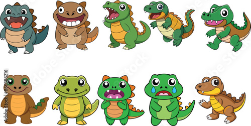 Broad Snouted Caimans design ,animal vector design