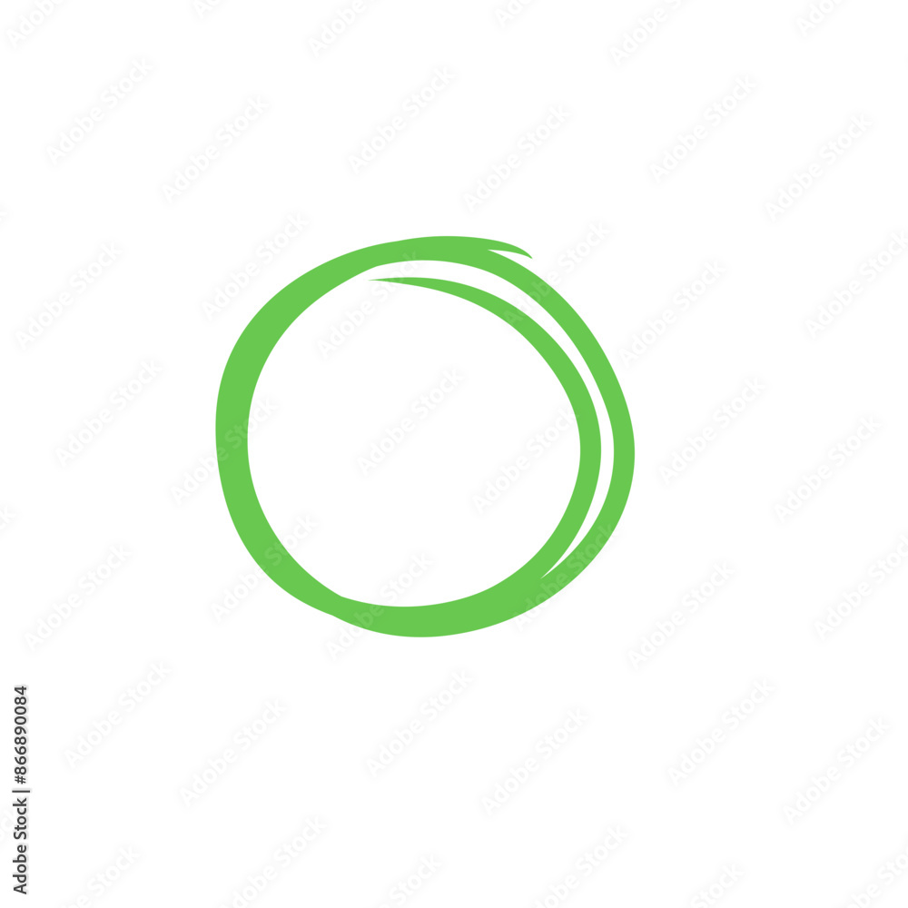 handdrawn green circle handdrawn green circle