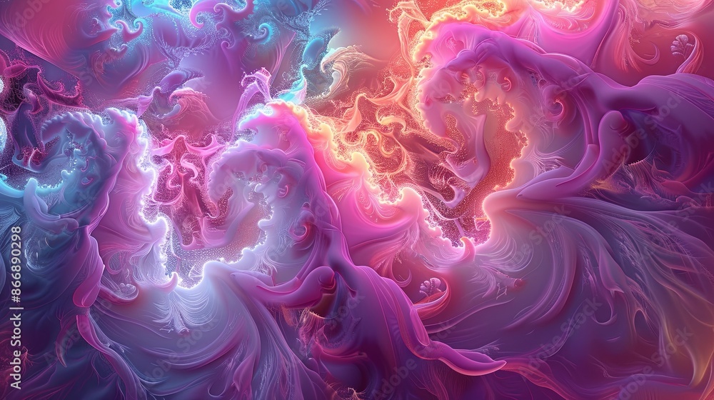 Obraz premium Abstract Swirls of Vivid Color. Background or Wallpaper