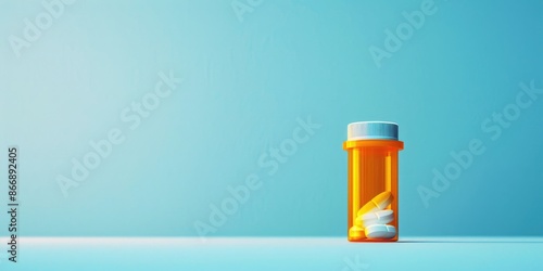 Pills on Blue Surface