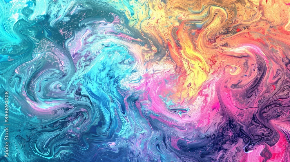 Vivid Abstract Swirl. Colorful Fluid Art Background Vivid Abstract Swirl. Colorful Fluid Art Background