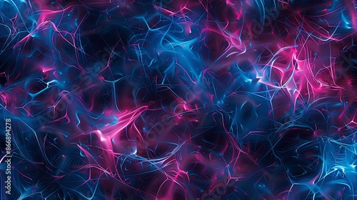 Abstract Blue and Pink Neon Lights Background. Vibrant, Electric Design
