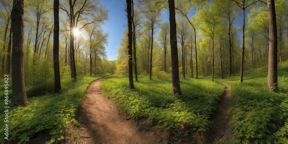 Fototapeta premium spring photo of a beautiful wide format image of a cou background