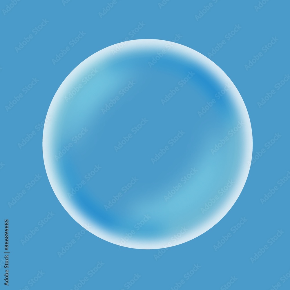 Soap bubble on blue background Soap bubble on blue background