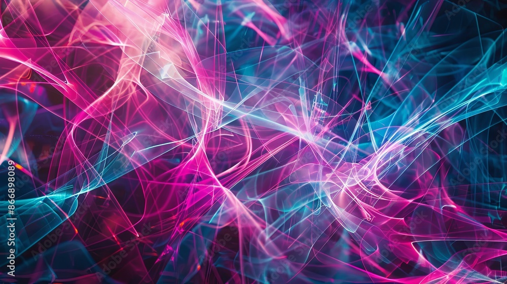 Obraz premium Abstract background with flowing lines and vibrant colors. Design for wallpaper, banner, poster or any digital art project.