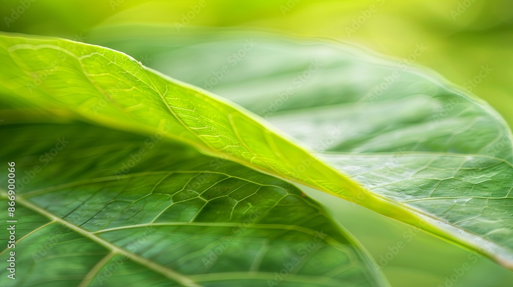 Green tropical plant close-up Green tropical plant close-up