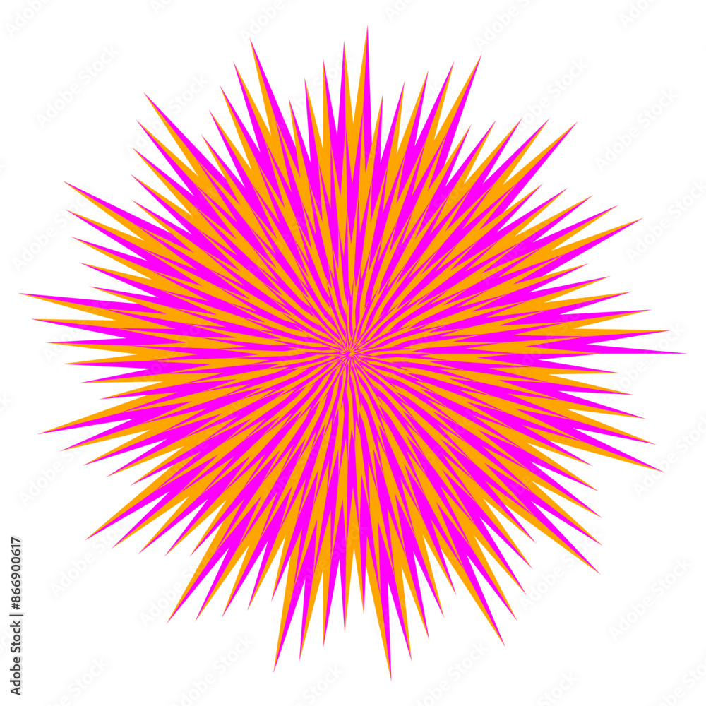 Obraz premium An abstract retro psychedelic spiral shape design element.