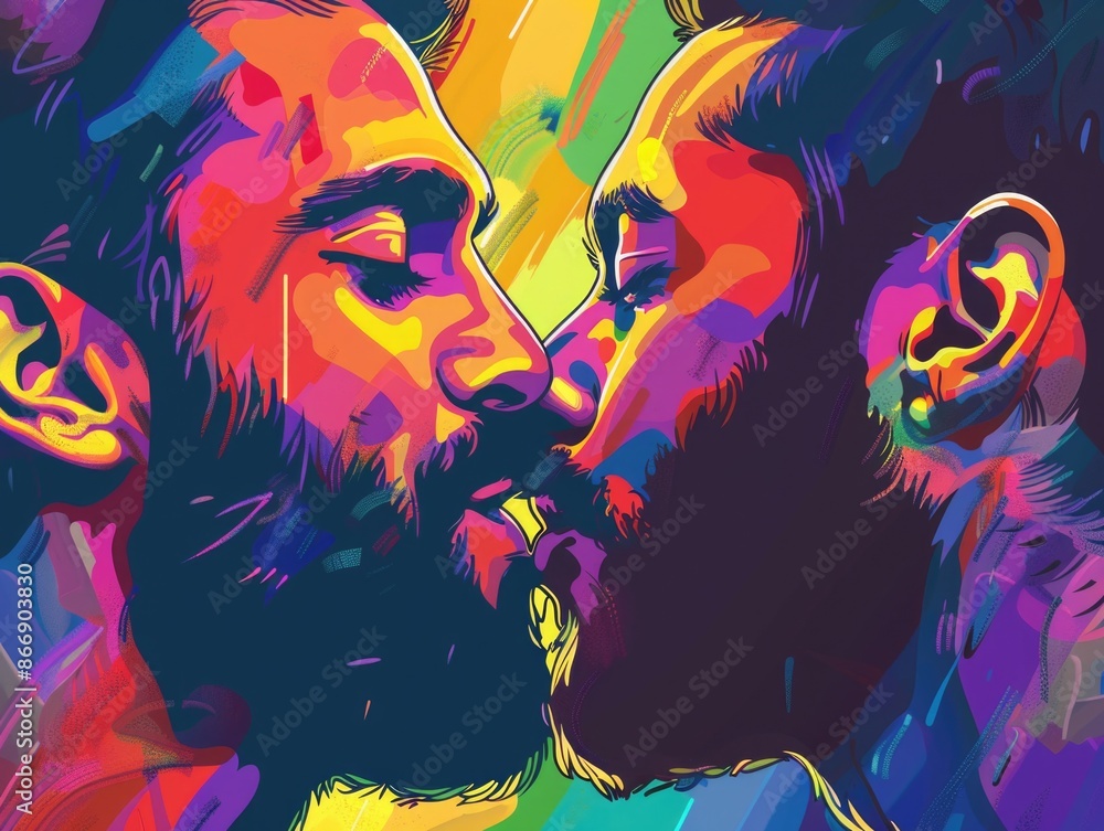 Two Men Kissing Two Men Kissing