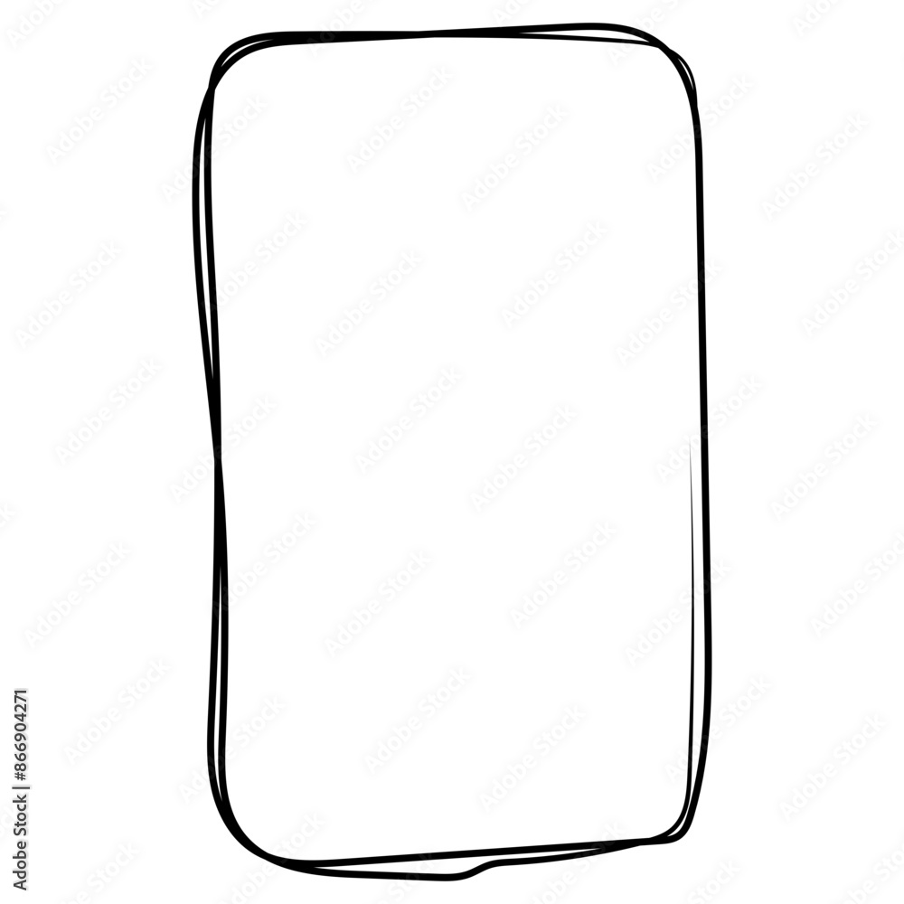 Rectangular geometric hand-drawn frame Rectangular geometric hand-drawn frame