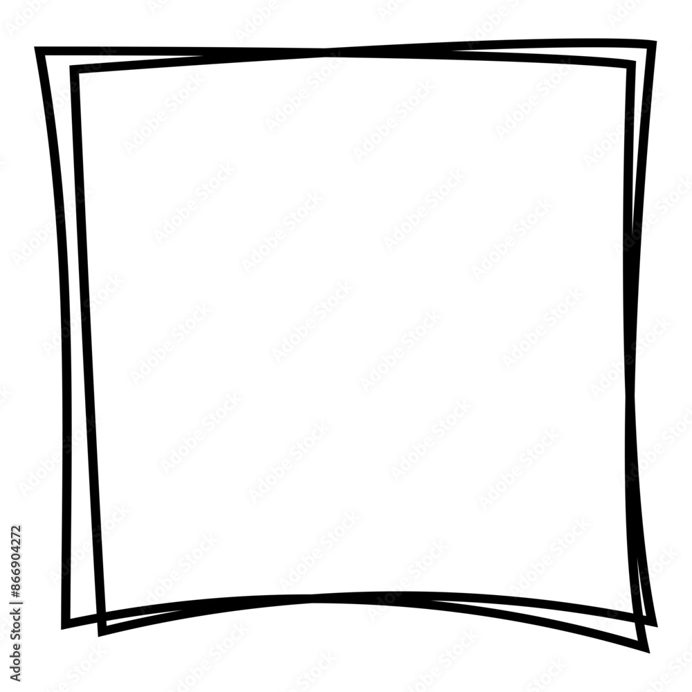 Square geometric hand-drawn frame Square geometric hand-drawn frame