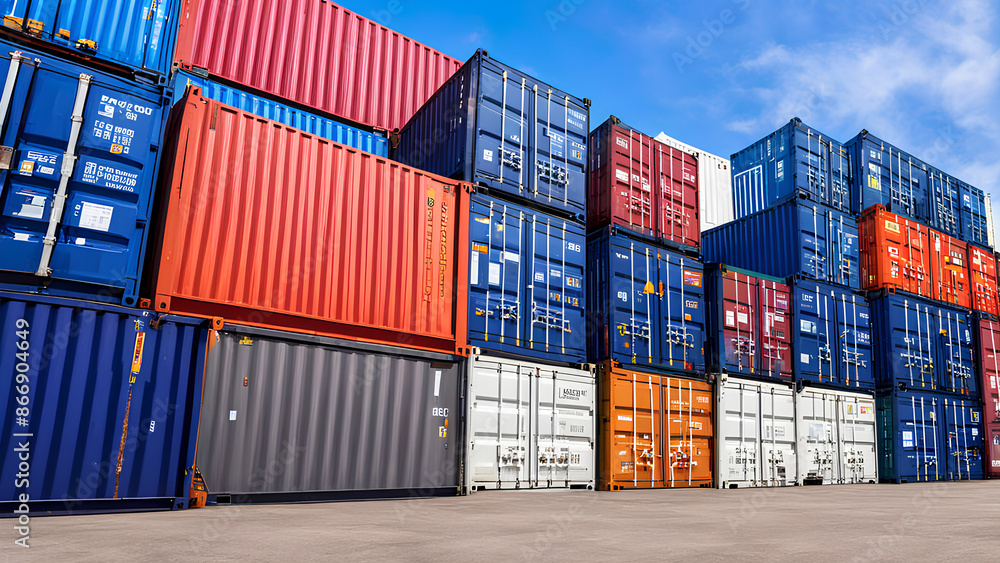 Large containers for international shipping by sea. Ideal for bulk export Large containers for international shipping by sea. Ideal for bulk export