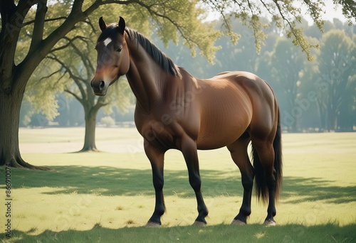 Capturing the Beauty of a Brown Horse in the Sunlight © Mr Ali