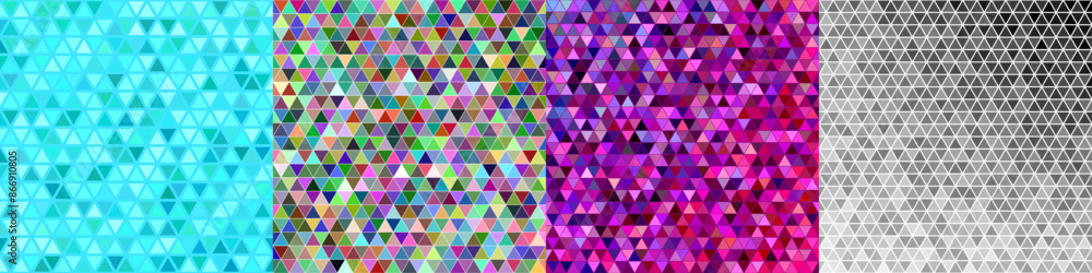 Abstract triangle polygon background set Abstract triangle polygon background set