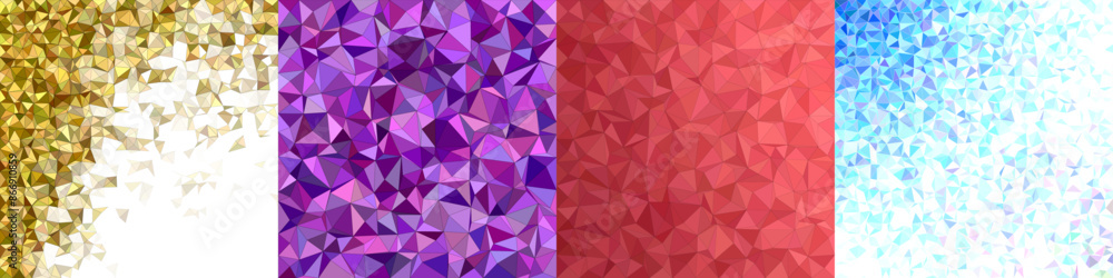 Abstract triangle polygon background collection Abstract triangle polygon background collection