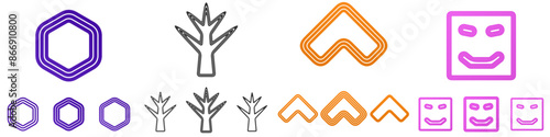 Line logo design collection