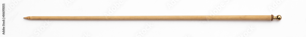 wooden school pointer isolated on white background wooden school pointer isolated on white background