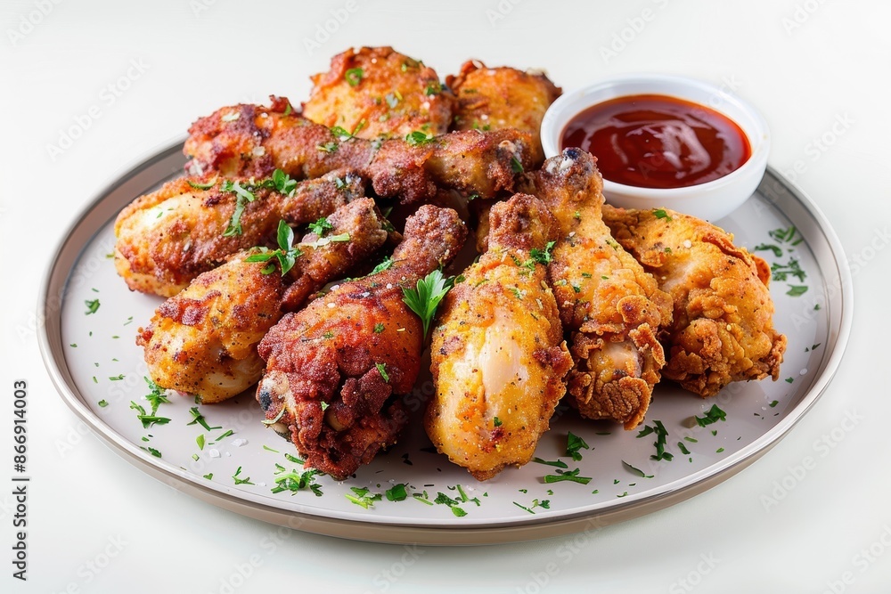 Zesty Cayenne Fried Chicken with Dipping Sauce Zesty Cayenne Fried Chicken with Dipping Sauce