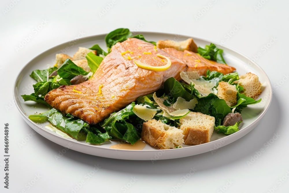 Elegant Meyer Lemon Vinaigrette Smoked Salmon Caesar Elegant Meyer Lemon Vinaigrette Smoked Salmon Caesar