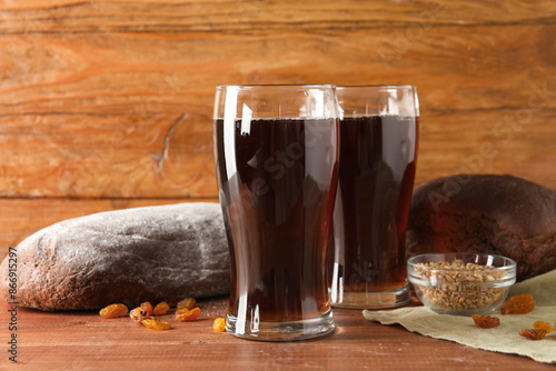 Traditional kvass drink wit...
