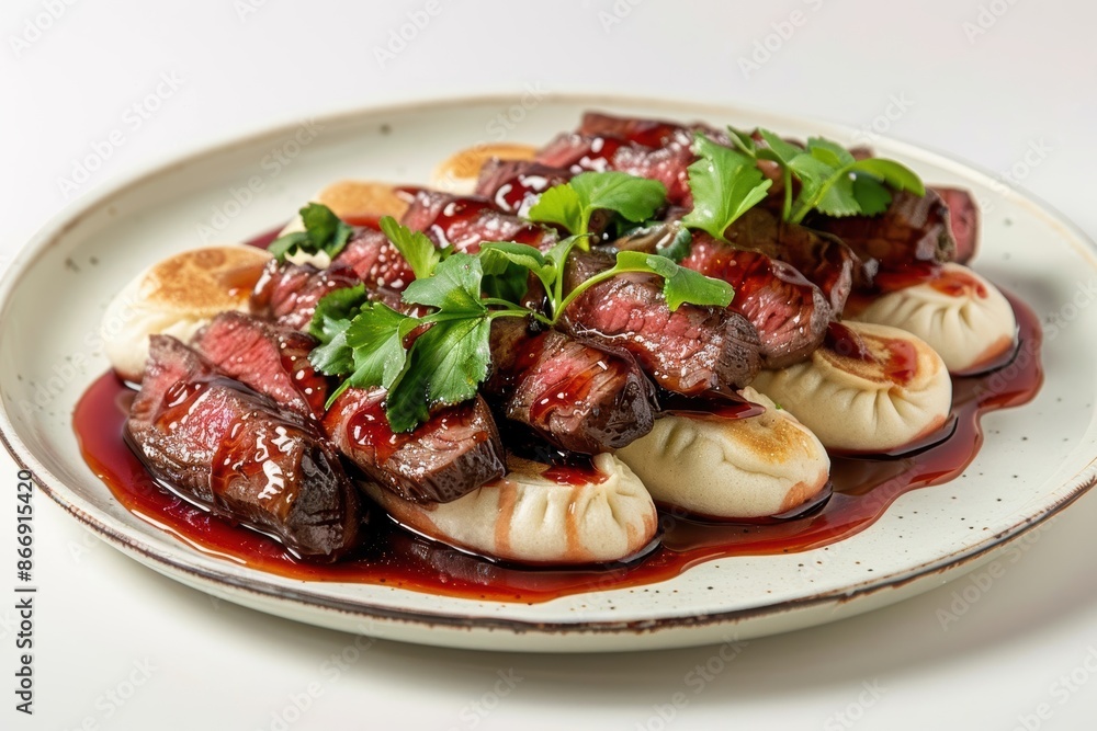 Chinese-Inspired Skirt Steak with Cherry Cola and Hu Yieh Leaves Chinese-Inspired Skirt Steak with Cherry Cola and Hu Yieh Leaves