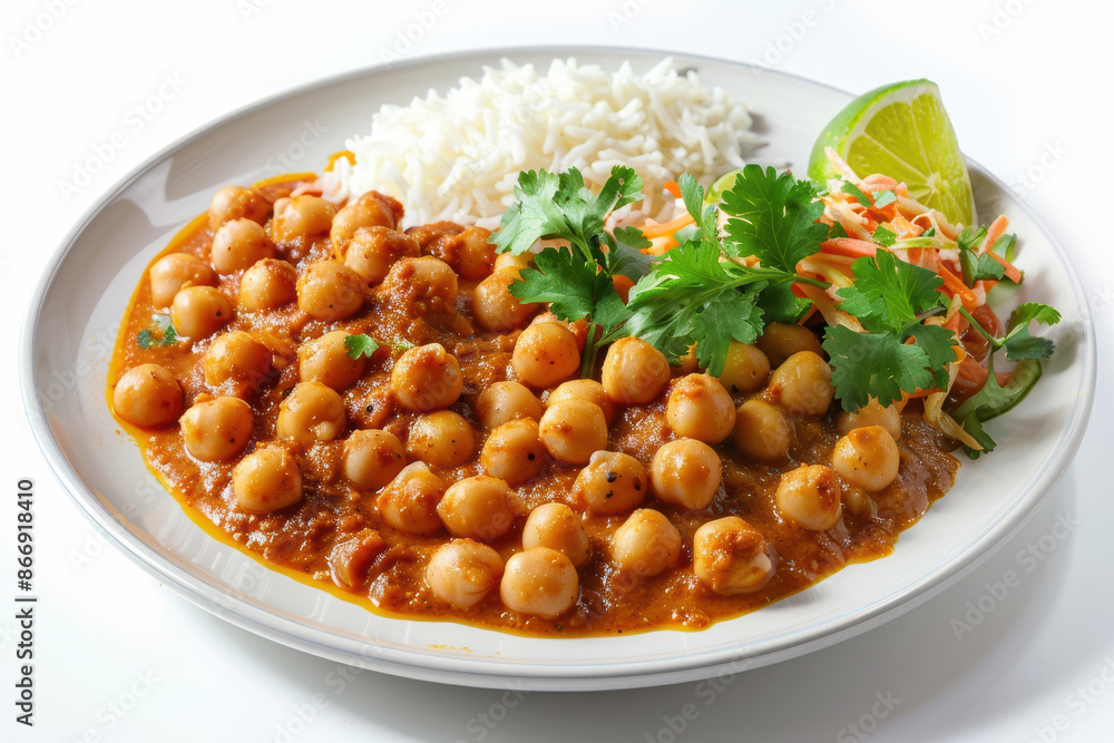 Exotic Chana Masala with Aromatic Spices and Rich Coconut Curry Exotic Chana Masala with Aromatic Spices and Rich Coconut Curry
