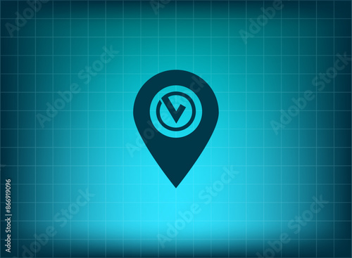  Vector illustration, blue background.