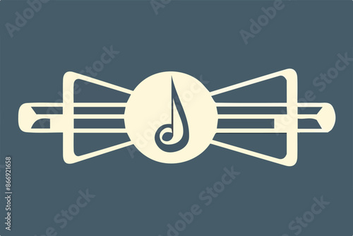 Grunge hand draw shape music notes, icon isolated vector editable lOGO