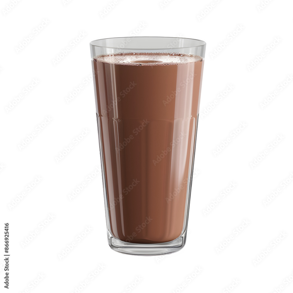 Iced chocolate drink in a clear glass Iced chocolate drink in a clear glass